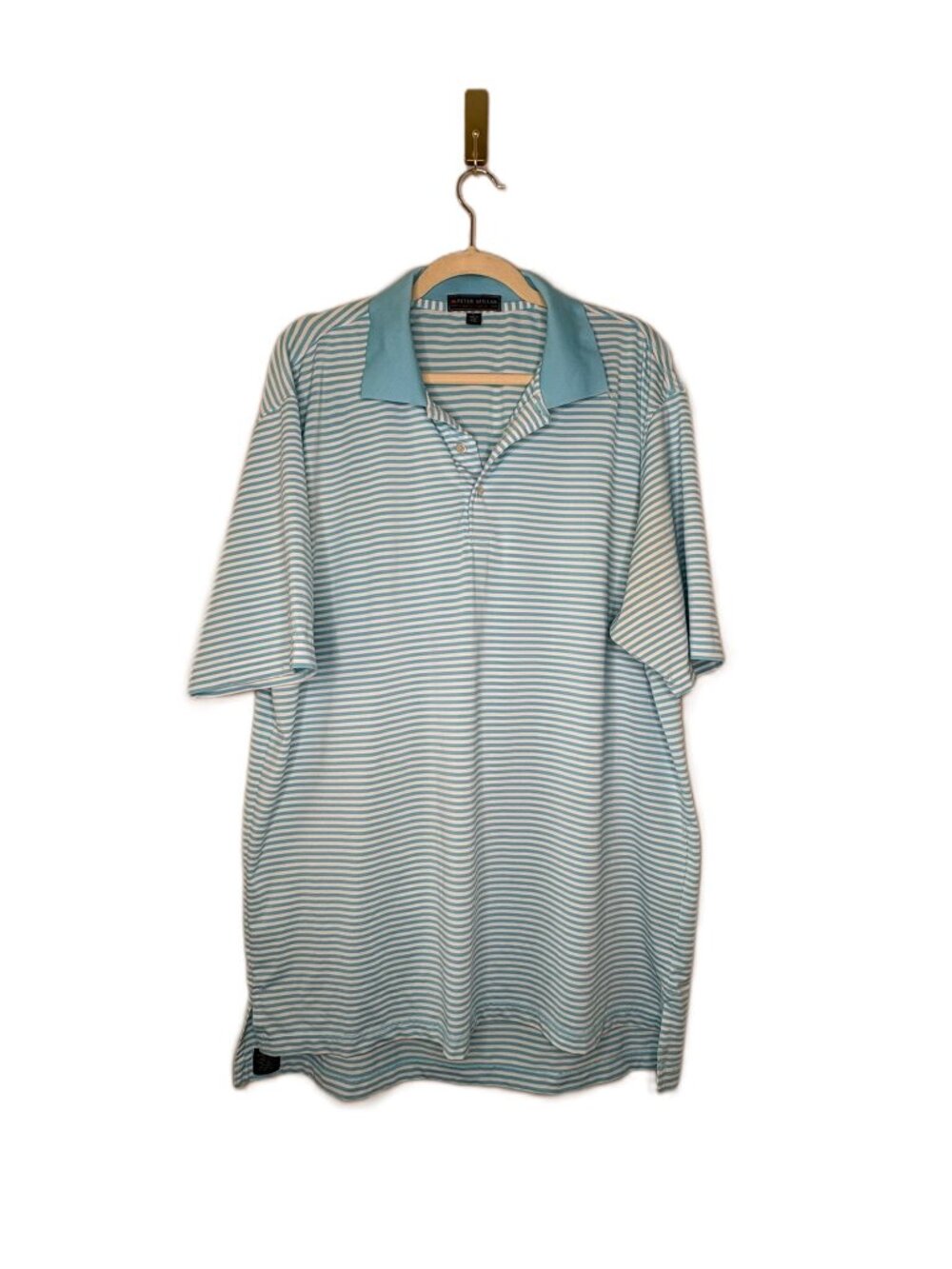 Peter Millar Summer Comfort Performance Polo – Blue Stripe – XL